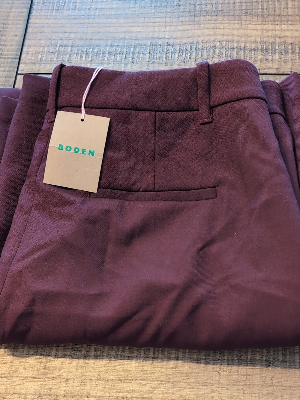 Boden Belgravia Tailored Trousers Plum - 12 - Picture 6 of 8